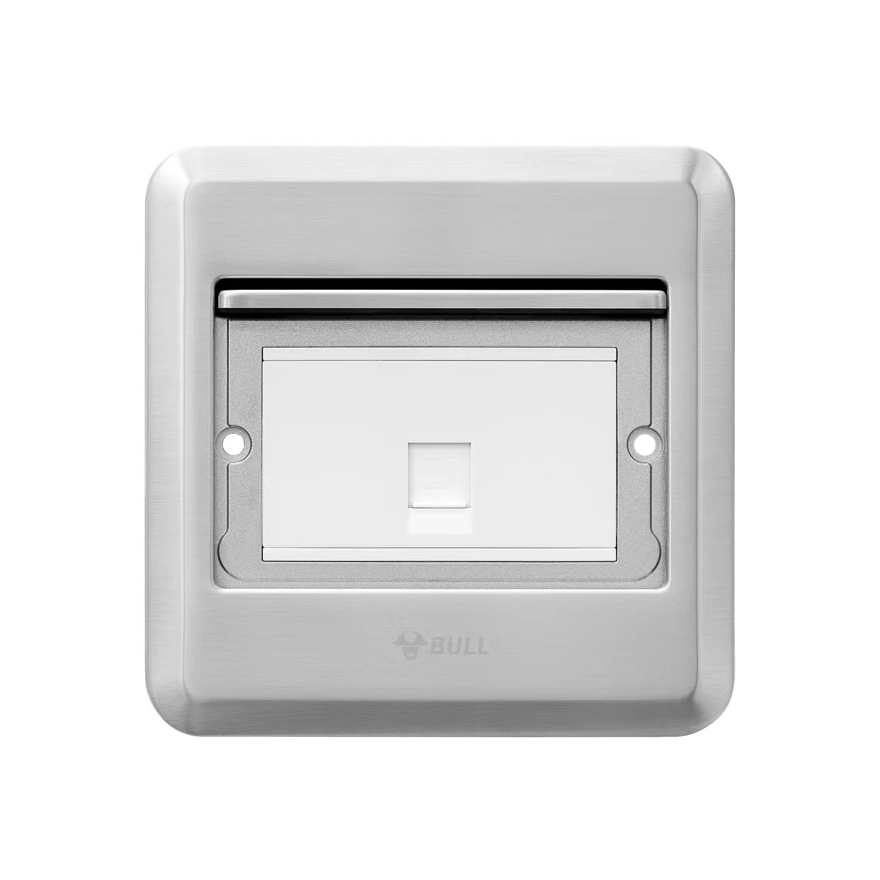 GD8T102一位电脑翻盖式方形地脚插座（六类/银色）